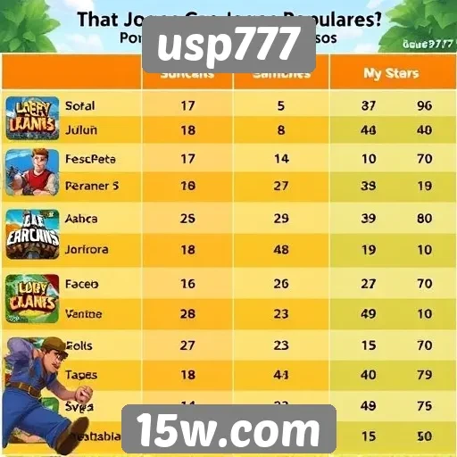 Comparativo entre jogos populares do usp777